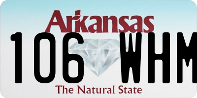AR license plate 106WHM