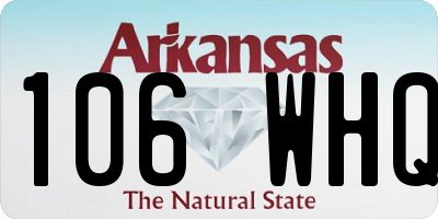 AR license plate 106WHQ