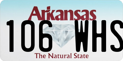 AR license plate 106WHS