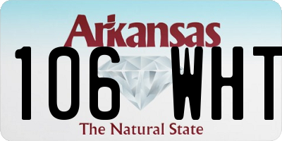 AR license plate 106WHT