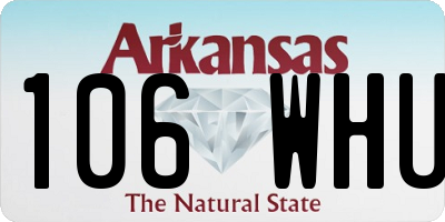 AR license plate 106WHU