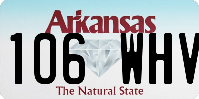 AR license plate 106WHV