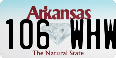 AR license plate 106WHW