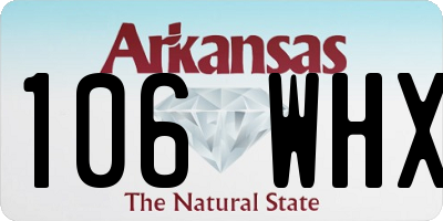 AR license plate 106WHX