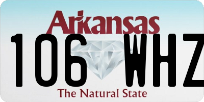 AR license plate 106WHZ