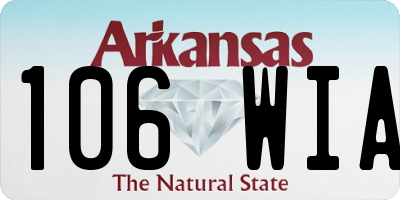 AR license plate 106WIA