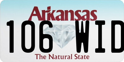 AR license plate 106WID