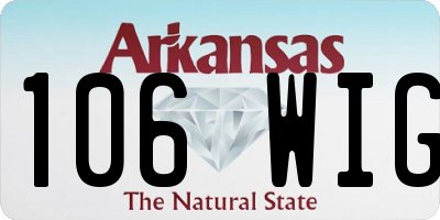 AR license plate 106WIG