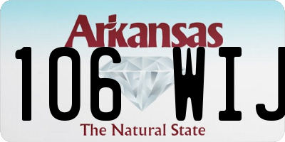 AR license plate 106WIJ