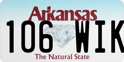 AR license plate 106WIK