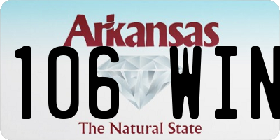 AR license plate 106WIN