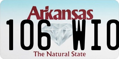 AR license plate 106WIO