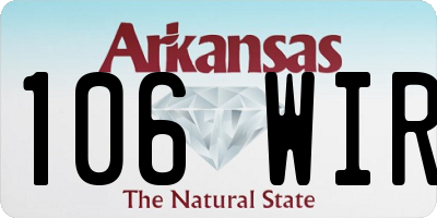 AR license plate 106WIR