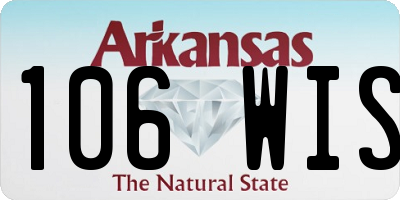 AR license plate 106WIS