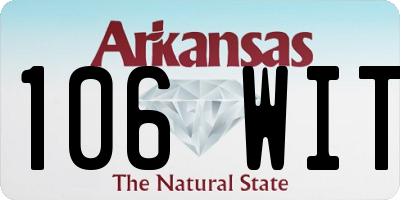 AR license plate 106WIT