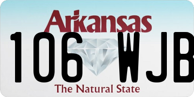 AR license plate 106WJB