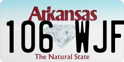 AR license plate 106WJF