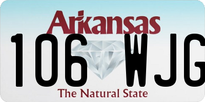 AR license plate 106WJG