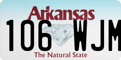 AR license plate 106WJM