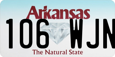 AR license plate 106WJN