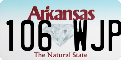 AR license plate 106WJP