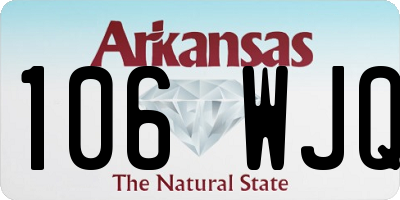 AR license plate 106WJQ