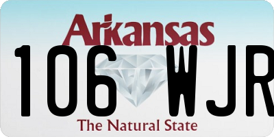 AR license plate 106WJR