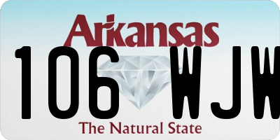 AR license plate 106WJW