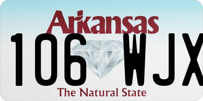 AR license plate 106WJX