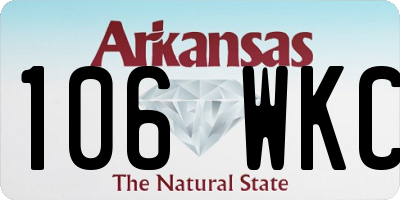 AR license plate 106WKC