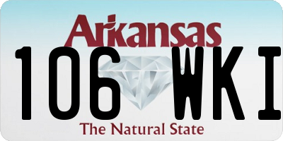 AR license plate 106WKI