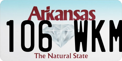 AR license plate 106WKM