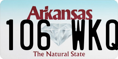 AR license plate 106WKQ