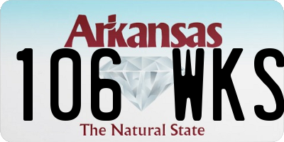 AR license plate 106WKS