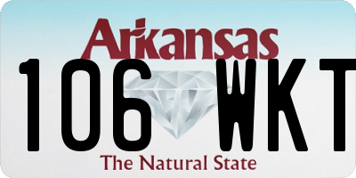 AR license plate 106WKT
