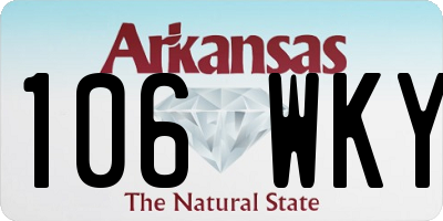 AR license plate 106WKY