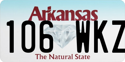 AR license plate 106WKZ