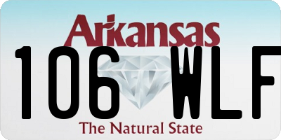 AR license plate 106WLF