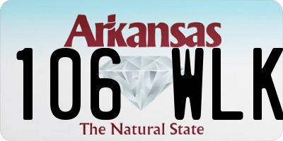 AR license plate 106WLK