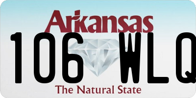 AR license plate 106WLQ