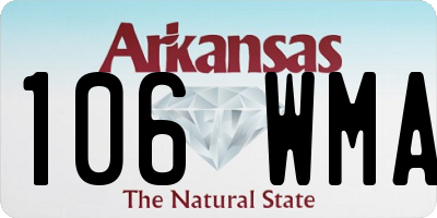 AR license plate 106WMA