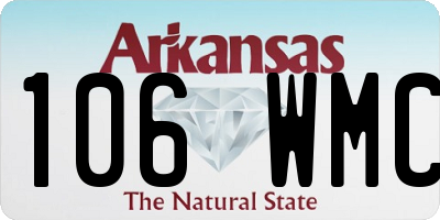 AR license plate 106WMC