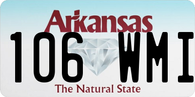 AR license plate 106WMI