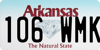 AR license plate 106WMK