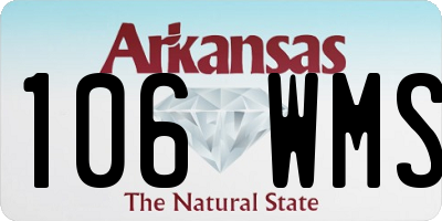 AR license plate 106WMS