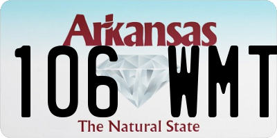 AR license plate 106WMT