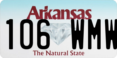 AR license plate 106WMW