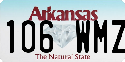 AR license plate 106WMZ