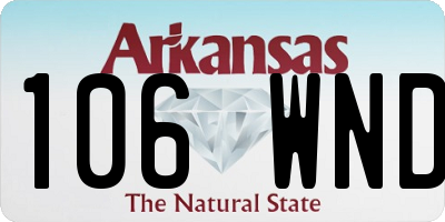 AR license plate 106WND