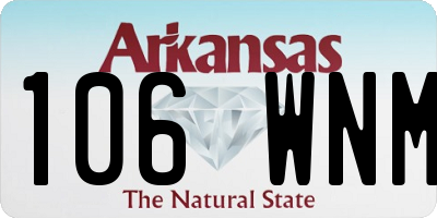 AR license plate 106WNM